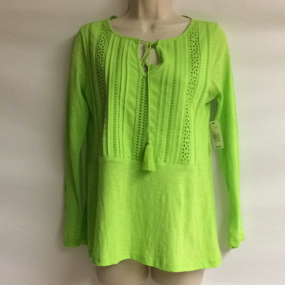 NWT Lime Green Blouse crown and ivy-petite petite